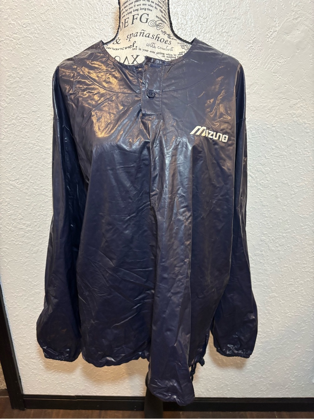 Mizuno Navy Windbreaker Pullover Jacket